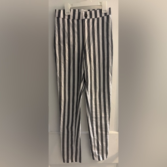 URBAN OUTFITTERS High-Rise Black Motif Striped Pants Size 4 Y2K (NWT) - Picture 1 of 5